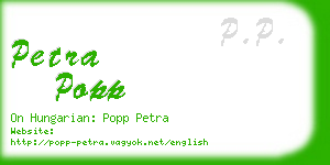 petra popp business card